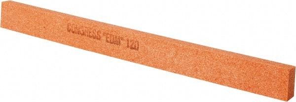 Made in USA - 120 Grit Aluminum Oxide Rectangular Polishing Stone - Fine Grade, 1/2" Wide x 6" Long x 1/4" Thick - Eagle Tool & Supply