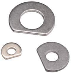 Made in USA - #3 Screw Size, 0.102" ID, 1008/1010 Steel Clipped Washer - 0.097 to 0.107" ID, 0.237 to 0.257" OD, 0.027 to 0.033" Thickness, Uncoated - Eagle Tool & Supply