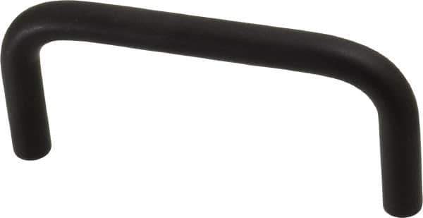 Amatom Electronic Hardware - 3-5/16" Long x 1-1/2" High, Round Handle - Black Anodized, Aluminum, 3" Center to Center - Eagle Tool & Supply