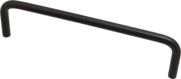 Amatom Electronic Hardware - 6-3/4" Long x 1-3/4" High, Round Handle - Black Anodized, Aluminum, 6-7/16" Center to Center - Eagle Tool & Supply
