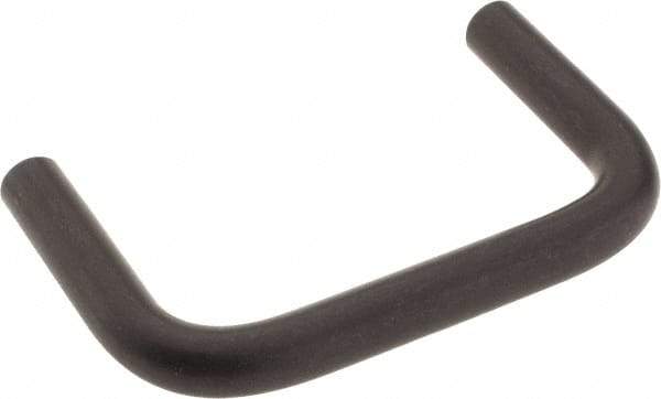 Amatom Electronic Hardware - 3-3/8" Long x 2" High, Round Handle - Black Anodized, Aluminum, 3" Center to Center - Eagle Tool & Supply