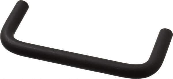 Amatom Electronic Hardware - 4-3/8" Long x 1-7/8" High, Round Handle - Black Anodized, Aluminum, 4" Center to Center - Eagle Tool & Supply