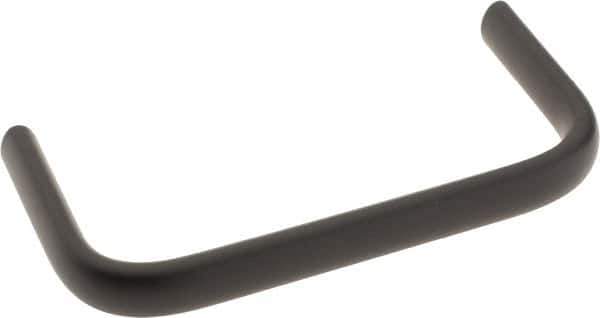 Amatom Electronic Hardware - 4-9/32" Long x 0.44" Wide x 2" High, Oval Handle - Black Oxide Finish, Stainless Steel, 4" Center to Center - Eagle Tool & Supply