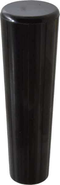 Gibraltar - 1/2-13 Hole, 1-1/32" Deep Hole, Phenolic, Female Insert Fluted Tapered Knob - 4-3/8 OAL, 1" Base Diam, Black, 1-3/8" Head Diam - Eagle Tool & Supply