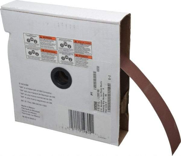 3M - 1-1/2" x 50 Yd 400 Grit Aluminum Oxide Cloth Roll - Extra Fine Grade, J Weighted Backing - Eagle Tool & Supply