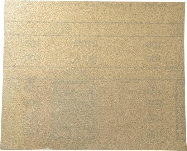 3M - 100 Grit, Aluminum Oxide Sanding Sheet - 11" Long x 9" Wide, Fine Grade, A Weighted Paper Backing - Eagle Tool & Supply