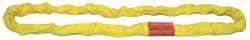 Lift-All - 16' Long x 2-1/8" Wide, 13,200 Lb Vertical Capacity, Polyester Web Sling - 10,600 Lb Choker Capacity, 1-3/8" Diam Chain, Red - Eagle Tool & Supply