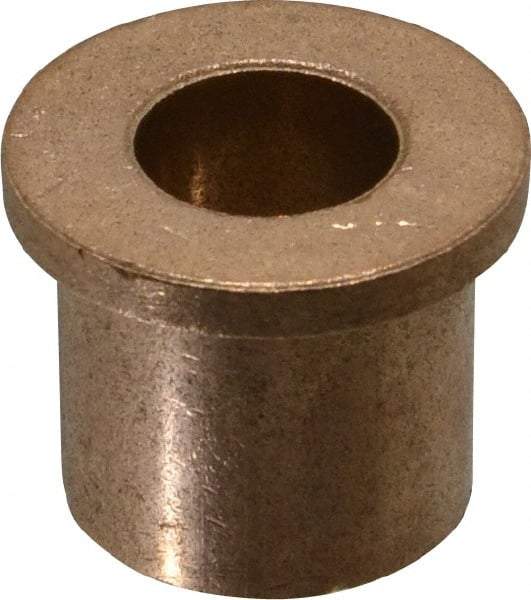 Boston Gear - 5/8" Inside x 1" Outside Diam, Oil Impregnated Bronze Sleeve Bearing - 1-1/4" Flange Outside Diam, 5/32" Flange Thickness, 1" OAL - Eagle Tool & Supply