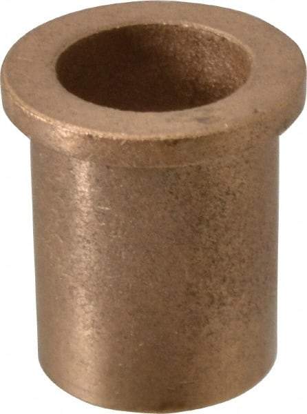 Boston Gear - 7/8" Inside x 1-1/8" Outside Diam, Oil Impregnated Bronze Sleeve Bearing - 1-3/8" Flange Outside Diam, 5/32" Flange Thickness, 1-1/2" OAL - Eagle Tool & Supply