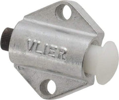 Vlier - 7/8" Base Width, 1/8" Stroke Len, 3/8" Stop Head OD, 21/32" Btw Mt Hole Ctrs, 19/32" Btw Mt Hole & Edge, Round Spring Locating Stop - 11/16" Body Len x 7/8" Body Width, 7/32" Base Thickness, 5.13 Lb Init, 10 Lb Mid, 14.9 Lb Final End Force - Eagle Tool & Supply