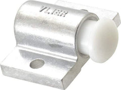 Vlier - 2" Base Width, 1/4" Stroke Len, 13/16" Stop Head OD, 1-1/2" Btw Mt Hole Ctrs, 1-7/32" Btw Mt Hole & Edge, Round Spring Locating Stop - 1-3/8" Body Len x 2" Body Width, 7/16" Base Thickness, 14.4 Lb Init, 32 Lb Mid, 45.4 Lb Final End Force - Eagle Tool & Supply