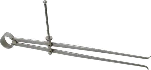 Value Collection - 12 Inch Leg, Spring Joint, Steel, Polished, Inside Caliper - 12 Inch Max Measurement, 300mm Max Measurement, Flat Leg with Quick Nut Adjustment - Eagle Tool & Supply