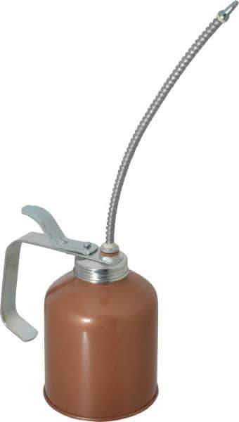 Goldenrod - 8" Long Flexible Spout, Lever-Type Oiler - Die Cast Zinc Pump, Steel Body, Powder Coated - Eagle Tool & Supply