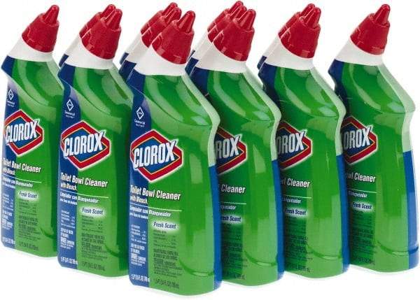 Clorox - 24 oz Bottle Gel Toilet Bowl Cleaner - Bleach Scent, Disinfectant, Nonacidic, Toilet Bowl - Eagle Tool & Supply