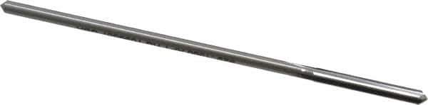 Alvord Polk - #29 High Speed Steel 4 Flute Chucking Reamer - Straight Flute, 0.1275" Straight Shank, 1" Flute Length, 4" OAL - Eagle Tool & Supply