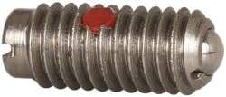 Gibraltar - M6x1.0, 3.5mm Ball Diam, 14mm Body Length, 1mm Max Ball Reach, Threaded Ball Plunger - Stainless Steel Body, Stainless Steel Ball, 0.45 Lb Initial End Force, 1.35 Lb Final End Force, Locking Element - Eagle Tool & Supply