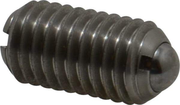 Gibraltar - M10x1.5, 6mm Ball Diam, 19mm Body Length, 2mm Max Ball Reach, Threaded Ball Plunger - Stainless Steel Body, Stainless Steel Ball, 4.5 Lb Initial End Force, 7.87 Lb Final End Force - Eagle Tool & Supply
