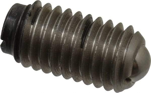 Gibraltar - M8x1.25, 5mm Ball Diam, 16mm Body Length, 1.5mm Max Ball Reach, Threaded Ball Plunger - Stainless Steel Body, Stainless Steel Ball, 3.37 Lb Initial End Force, 6.75 Lb Final End Force - Eagle Tool & Supply