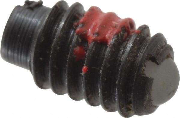 Gibraltar - 4-48, 0.062" Ball Diam, 0.187" Body Length, 0.02" Max Ball Reach, Threaded Ball Plunger - Steel Body, Nylon Ball, 0.13 Lb Initial End Force, 0.5 Lb Final End Force, Locking Element - Eagle Tool & Supply