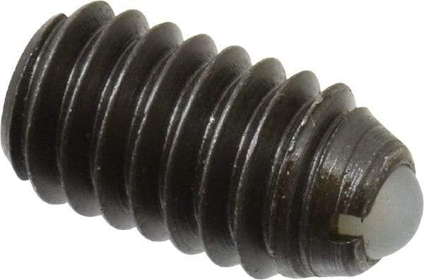Gibraltar - 5/16-18, 0.156" Ball Diam, 0.578" Body Length, 0.04" Max Ball Reach, Threaded Ball Plunger - Steel Body, Nylon Ball, 4 Lb Initial End Force, 9 Lb Final End Force - Eagle Tool & Supply