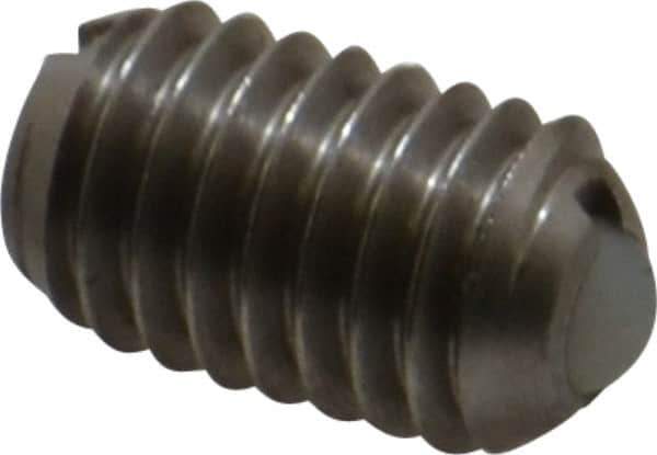 Gibraltar - 3/8-16, 0.188" Ball Diam, 0.625" Body Length, 0.048" Max Ball Reach, Threaded Ball Plunger - Stainless Steel Body, Nylon Ball, 6 Lb Initial End Force, 21 Lb Final End Force, Locking Element - Eagle Tool & Supply