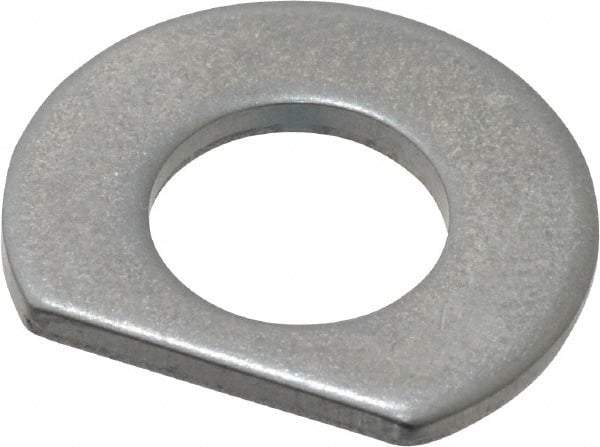 Made in USA - 5/16" Screw Size, 0.343" ID, 1008/1010 Steel Clipped Washer - 0.338 to 0.348" ID, 0.677 to 0.697" OD, 0.055 to 0.065" Thickness, Uncoated - Eagle Tool & Supply