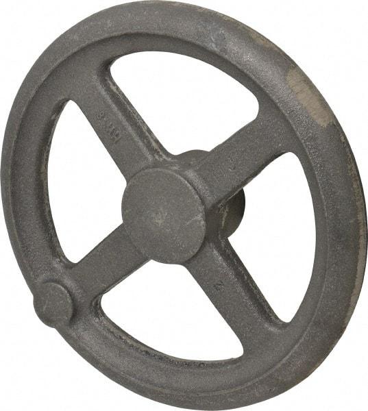 Morton Machine Works - 8", 4 Spoke Straight Handwheel - 1.9" Hub, Cast Iron, Plain Finish - Eagle Tool & Supply
