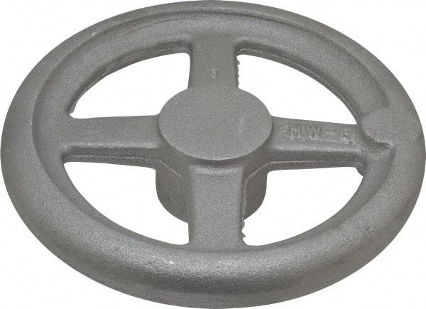 Morton Machine Works - 6", 4 Spoke Straight Handwheel - 1.6" Hub, Aluminum, Plain Finish - Eagle Tool & Supply