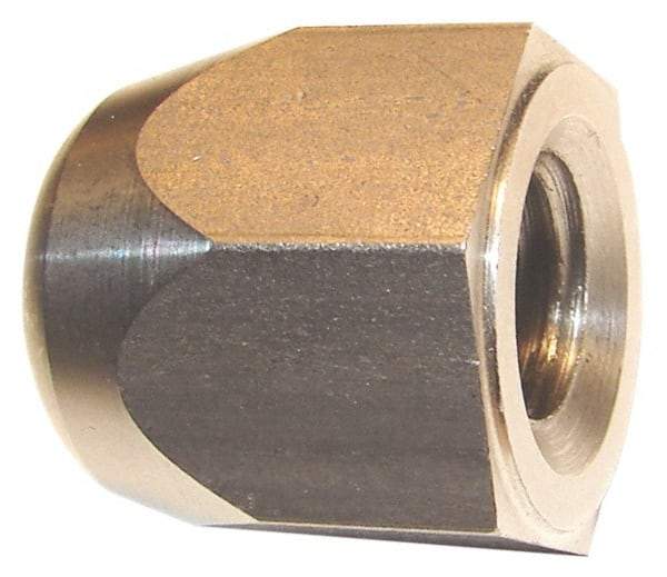 Morton Machine Works - 3/4-10" UNC, 1-1/4" Width Across Flats, Uncoated, Stainless Steel Acorn Nut - 1-3/8" Overall Height, Grade 303, TCMAI - Eagle Tool & Supply