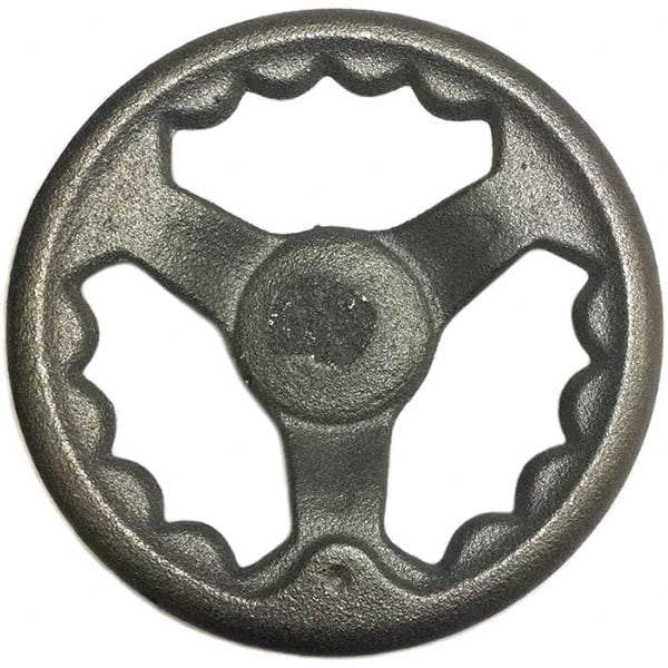 Gibraltar - 6", 3 Spoke Offset Handwheel - 1.4" Hub, Cast Iron, Plain Finish - Eagle Tool & Supply