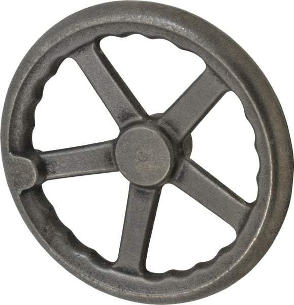 Gibraltar - 10", 3 Spoke Offset Handwheel - 2" Hub, Cast Iron, Plain Finish - Eagle Tool & Supply