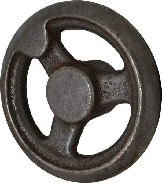 Gibraltar - 4", 3 Spoke Straight Handwheel - 1.2" Hub, Cast Iron, Plain Finish - Eagle Tool & Supply