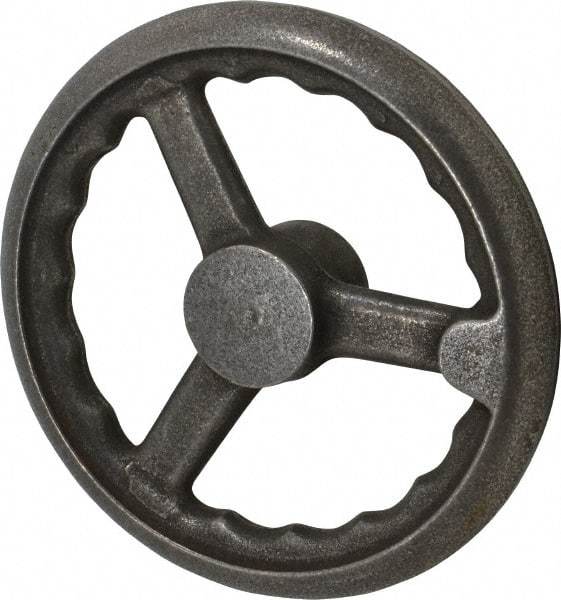 Gibraltar - 8", 3 Spoke Straight Handwheel - 1.8" Hub, Cast Iron, Plain Finish - Eagle Tool & Supply