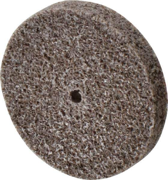 3M - 1-1/2" Diam, 1/4" Face Width, 1/8" Center Hole, Fine Grade, Aluminum Oxide Deburring Wheel - Unitized, Medium Density 5 Grade, 30,100 RPM - Eagle Tool & Supply