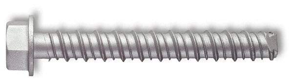 Red Head - 3/8" Diam, 3" Length Under Head, Hex Drive, Concrete Screw & Masonry Fastener - Steel, Zinc-Plated Finish - Eagle Tool & Supply