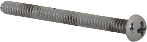 Value Collection - #4-40 UNC, 1-1/4" Length Under Head Phillips Drive Machine Screw - Round Head, Grade J82 Steel, Zinc-Plated Finish, Without Washer - Eagle Tool & Supply