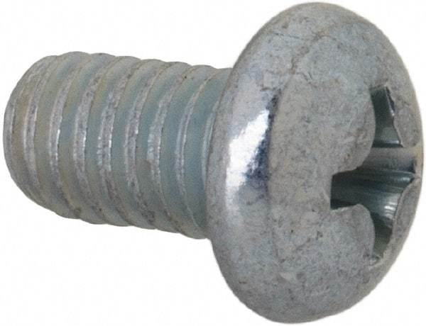 Value Collection - #10-32 UNF, 5/16" Length Under Head Phillips Drive Machine Screw - Round Head, Grade J82 Steel, Zinc-Plated Finish, Without Washer - Eagle Tool & Supply