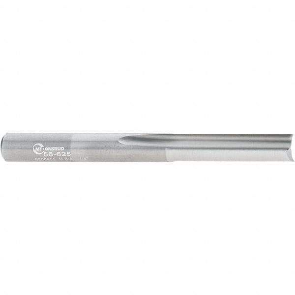 Onsrud - 1/4" Diam, 1/4" Shank Diam, 1" Length of Cut, 2 Flute Double Edge Straight Router Bit - 2-1/2" Overall Length, Right Hand Cut, Solid Carbide - Eagle Tool & Supply