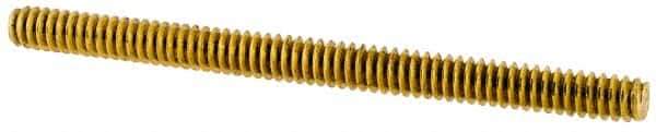Value Collection - #4-40 1-1/2" OAL Fully Threaded Stud - Brass, Plain Finish - Eagle Tool & Supply