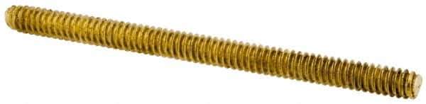 Value Collection - #6-32 2" OAL Fully Threaded Stud - Brass, Plain Finish - Eagle Tool & Supply