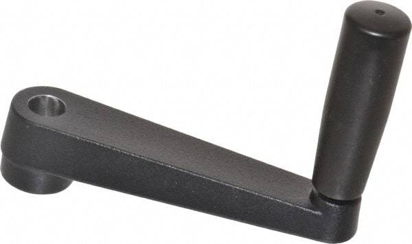 Value Collection - 1.26" Hub Diam x 0.87" Hub Height Crank Handle - 5/8" Round Bore, Aluminum Black Powder Crank Body - Eagle Tool & Supply