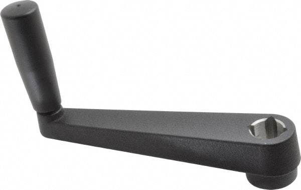 Value Collection - 1.4" Hub Diam x 1.02" Hub Height Crank Handle - 3/4" Square Bore, Aluminum Black Powder Crank Body - Eagle Tool & Supply
