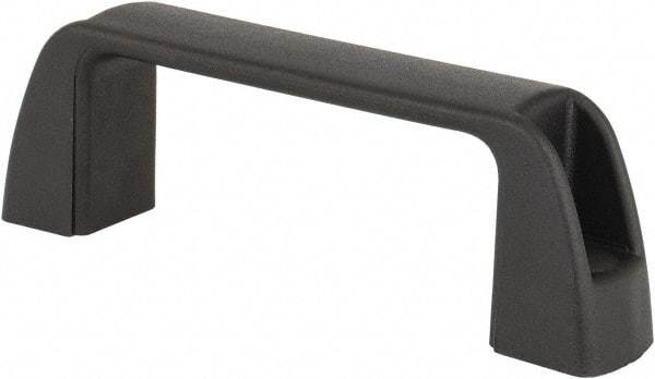 J.W. Winco - 3.68" Center to Center, Black Matte Finish Plastic Pull Handle - 1.18" Long, 1.42" High - Eagle Tool & Supply
