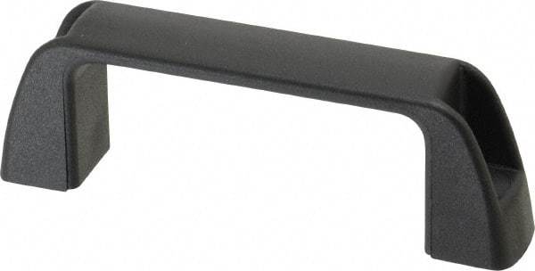J.W. Winco - 95.5mm Center to Center, Black Matte Finish Plastic Pull Handle - 30mm Long, 36mm High - Eagle Tool & Supply