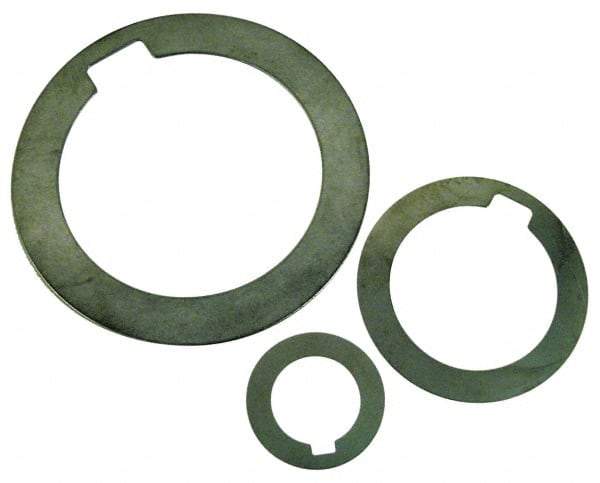Made in USA - 5/32" Long x 3/8" Wide Notch, 0.002" Thick Internal Notched Washer - 301-304 Stainless Steel, 1-1/2" ID, 2-1/8" OD - Eagle Tool & Supply