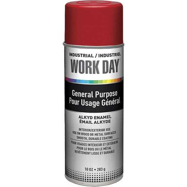 Krylon - Red, Gloss, Enamel Spray Paint - 9 to 13 Sq Ft per Can, 10 oz Container, Use on Ceramics, Glass, Metal, Plaster, Wood - Eagle Tool & Supply