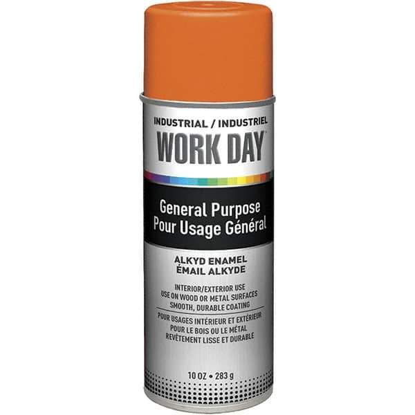Krylon - Orange, Gloss, Enamel Spray Paint - 9 to 13 Sq Ft per Can, 10 oz Container, Use on Ceramics, Glass, Metal, Plaster, Wood - Eagle Tool & Supply