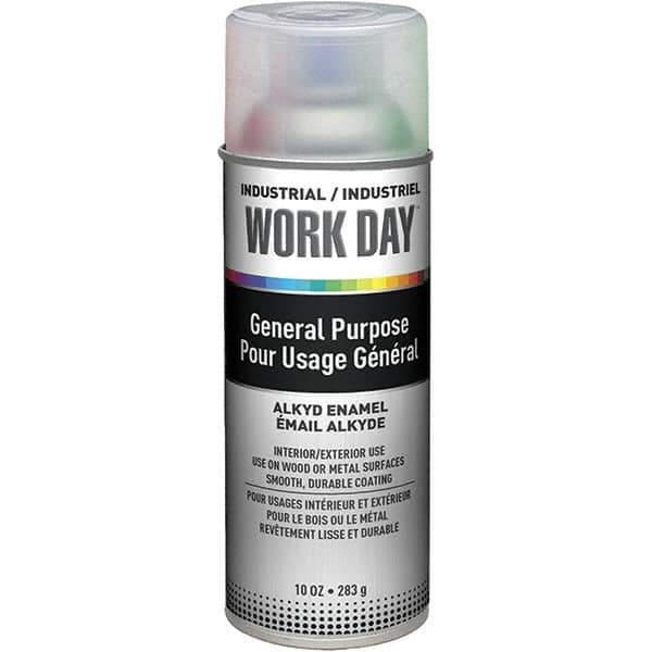 Krylon - Clear, Gloss, Enamel Spray Paint - 9 to 13 Sq Ft per Can, 10 oz Container, Use on Ceramics, Glass, Metal, Plaster, Wood - Eagle Tool & Supply
