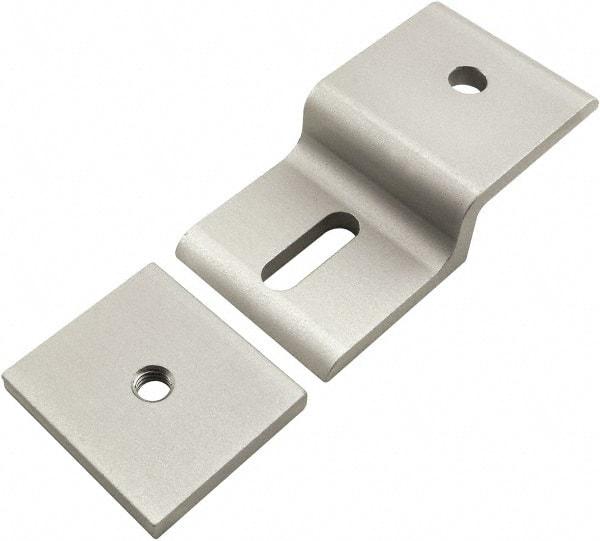 80/20 Inc. - 45mm Wide, Open Shelving Accessory/Component - Aluminum, Clear Anodized Finish, 87mm Long, Use with 45 Series & Bolt Kits 75-3619 & 11-8318 - Eagle Tool & Supply