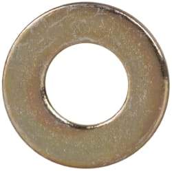 Made in USA - #4 Screw, Grade 1008/1010 Steel Standard Flat Washer - 1/8" ID x 1/4" OD, 0.02" Thick, Cadmium-Plated Finish, Meets Military Specifications - Eagle Tool & Supply